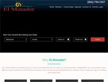 Tablet Screenshot of elmatador-rentals.com